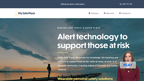 Website Spokesperson Example - My Safe Place